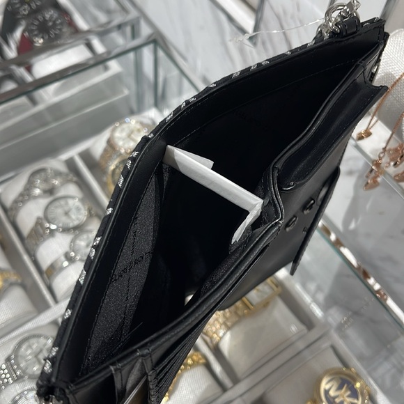 Michael Kors Jet Set Travel Large Double-Zip Wristlet-Wallet-PhoneHolder Black - Picture 10 of 16